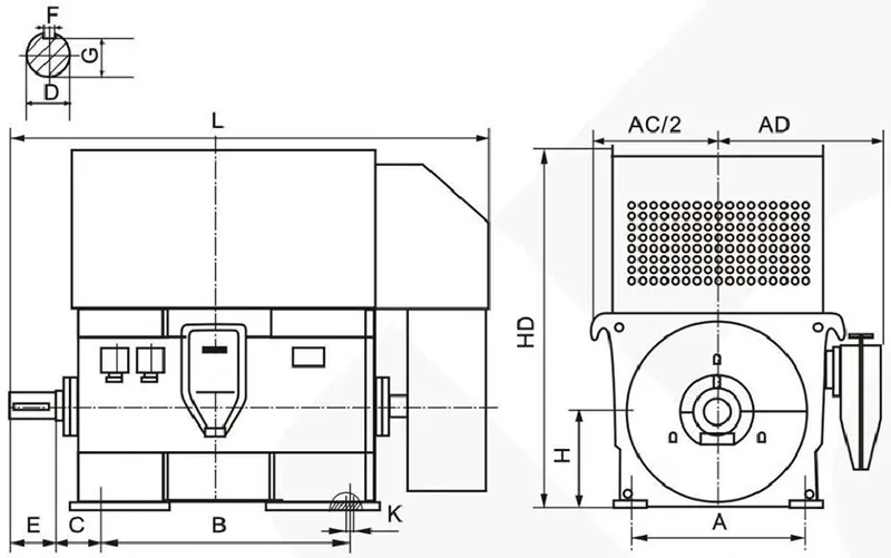 Высоковольтный трехфазный асинхронный двигатель
